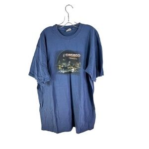Comfort‎ Colors Men's Graphic T-shirt Chicago Blue Size XL Vintage